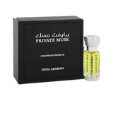 Swiss Arabian Private Musk Concentrated Perfume Oil – 12ml Roll-On | for Men & Women | Sparkling Saffron, Velvet Jasmine & Radiant Cotton Candy Luxury Arabian Scent (Alcohol-Free)