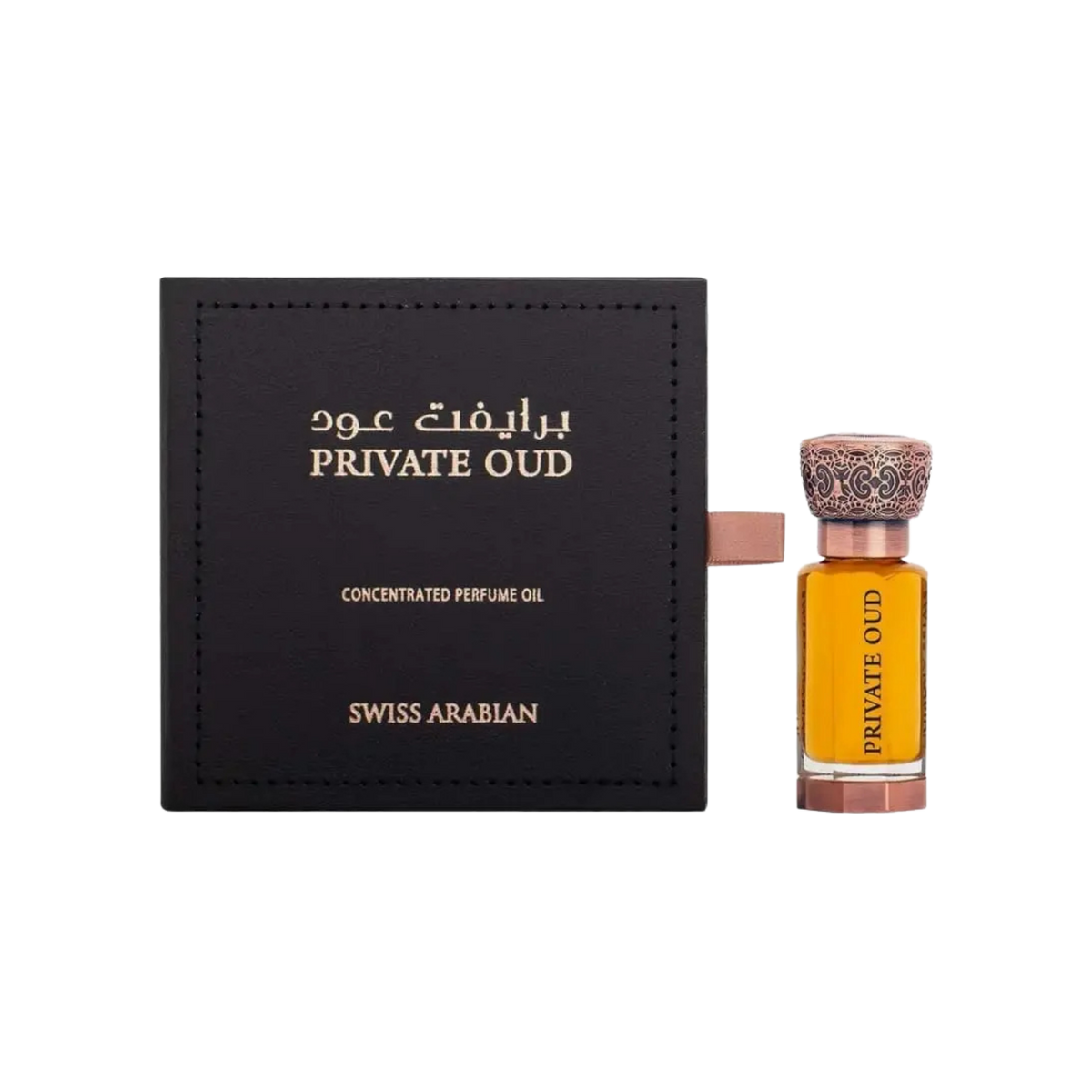 Swiss Arabian Private Oud Concentrated Perfume Oil – 12ml | for Men & Women | Sparkling Italian Plum, Velvet Bulgarian Rose & Radiant Agarwood Luxury Arabian Scent (Alcohol-Free)
