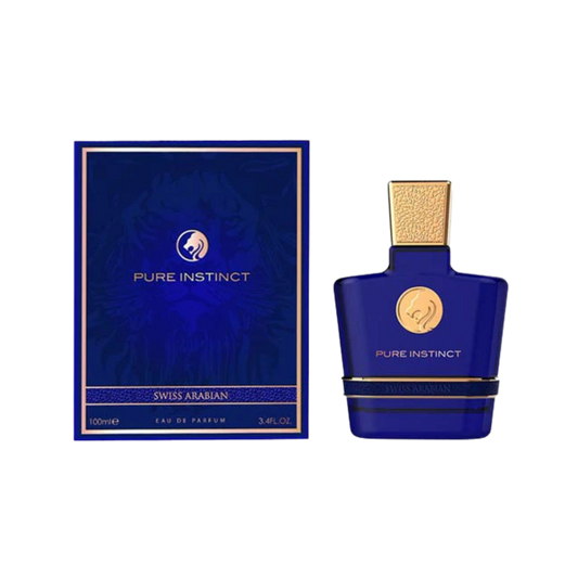 Swiss Arabian Pure Instinct Eau De Parfum – 100ml | for Men | Sparkling Grapefruit, Velvet Rosemary & Radiant Leather Luxury Signature Scent