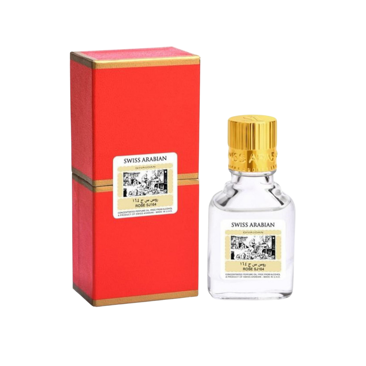 Swiss Arabian Rose Concentrated Perfume Oil – 9ml | for Men & Women | Sparkling Petals, Velvet Taif Rose & Radiant Musk Luxury Arabian Scent (Alcohol-Free)
