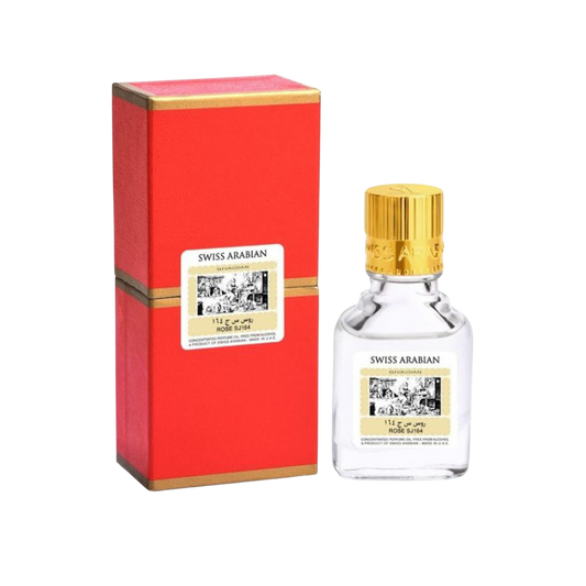 Swiss Arabian Rose Concentrated Perfume Oil – 9ml | for Men & Women | Sparkling Petals, Velvet Taif Rose & Radiant Musk Luxury Arabian Scent (Alcohol-Free)