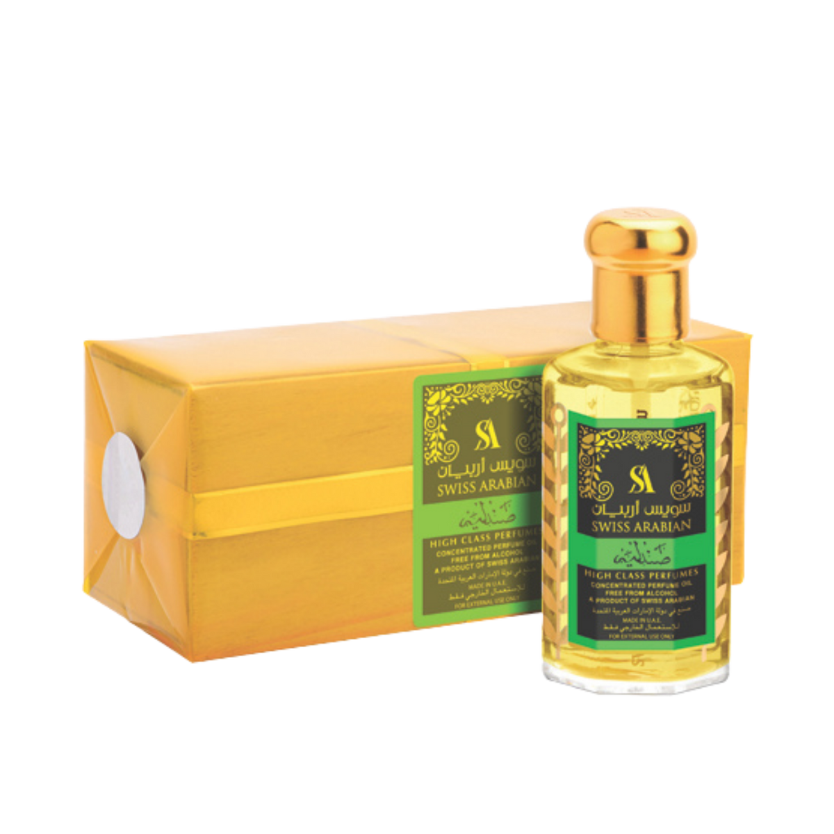 Swiss Arabian Sandalia Concentrated Perfume Oil – 95ml | for Men & Women | Sparkling Bergamot, Velvet Sandalwood & Radiant Amber Luxury Arabian Scent (Alcohol-Free)