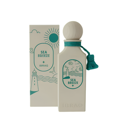 Ibrahim Al Qurashi IBRAQ Perfumes إبراق Sea Breeze Eau De Parfum – 100ml | Unisex | Sparkling Aquatic Marine, Velvet Citrus Fruits & Radiant Rich Clean Amber Luxury Signature Scent