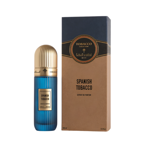 Ibrahim Al Qurashi IBRAQ Perfumes إبراق Spanish Tobacco Eau De Parfum – 100ml | Unisex | Sparkling Exotic Spices, Velvet Dark Honeyed Tobacco & Radiant Rich Amberwood Luxury Signature Scent