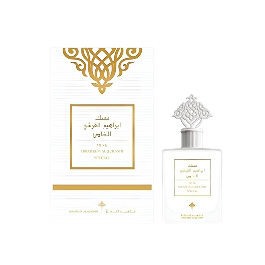 Ibrahim Al Qurashi IBRAQ Perfumes إبراق Special Musk Body Mist – 100ml | Unisex | Sparkling Clean Cottons, Velvet Powdery Florals & Radiant Fresh White Musk Luxury Scent Spray