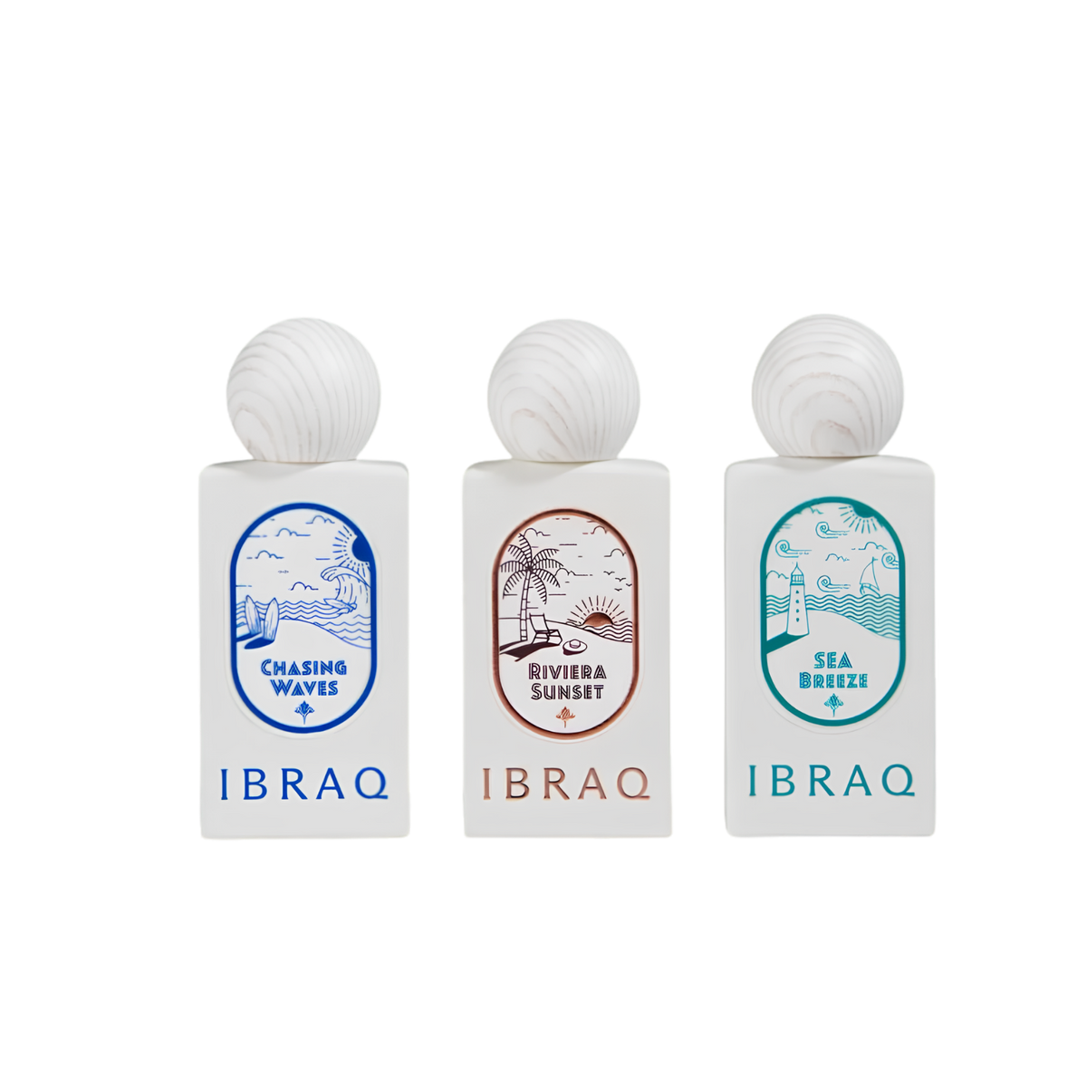 Ibrahim Al Qurashi Summer Breeze Mini Collection Gift Set – 10ml x 3 | Unisex | Premium Travel Set with Sparkling Citrus, Velvet Marine Accord & Radiant Clean Musk Luxury Discovery Kit