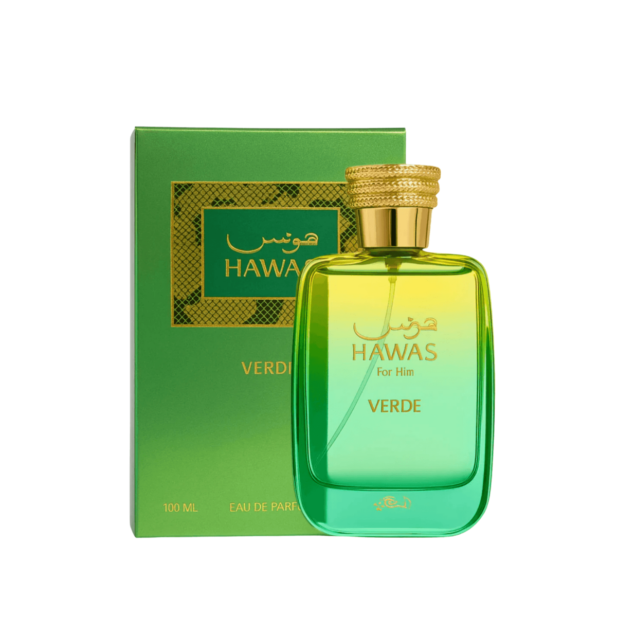 Rasasi Hawas Verde Eau De Parfum – 100ml | Sparkling Bergamot, Aromatic Mint & Mineral Sandalwood Luxury Signature Scent for Men