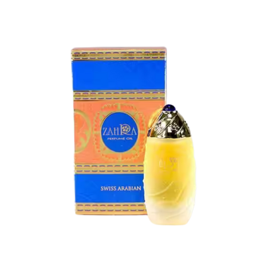 Swiss Arabian Zahra Concentrated Perfume Oil – 30ml | for Women | Sparkling Fruity Notes, Velvet Rose & Radiant Agarwood Luxury Arabian Scent (Alcohol-Free)