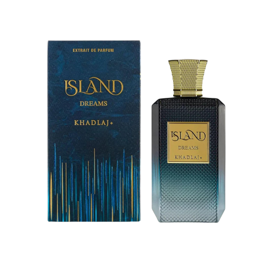 Khadlaj Island Dreams Extrait De Parfum – 100ml | Premium Luxury Unisex Tropical Fruity Floral Fragrance | Sweet Mango, Juicy Coconut, Crisp Bergamot, Velvet Jasmine & Rich Creamy Amberwood Long-Lasting Scent